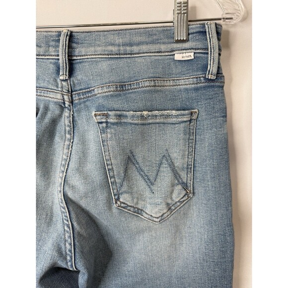 Mother High Waisted Runaway Bootcut Jeans 28 Dropping In Light Denim Blue USA - Picture 14 of 16